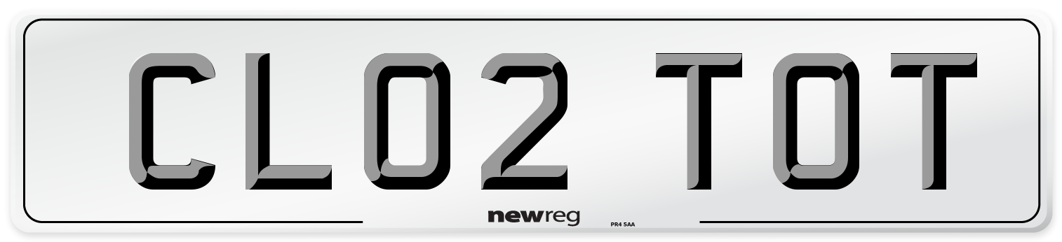 CL02 TOT Number Plate from New Reg